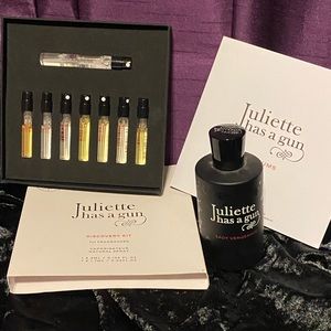 Juliette’s got a gun samples and 3 oz bottle